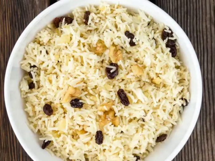 Arroz Basmati con Pasas y Nueces